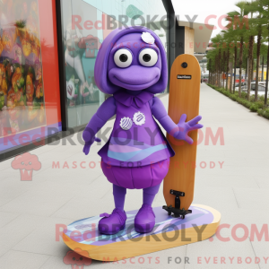 Purple Skateboard mascot...