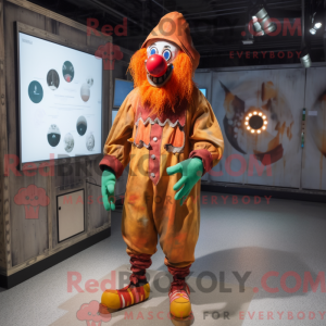 Rust Clown mascot costume...