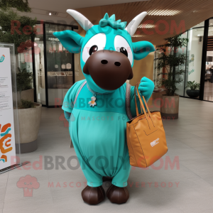 Turkis Zebu maskot drakt...