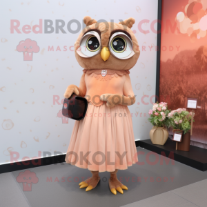 Peach Owl maskot kostume...