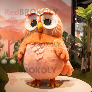 Peach Owl mascotte kostuum...