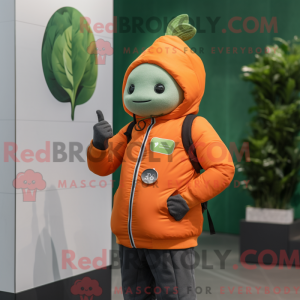 Orange Spinat Maskottchen...