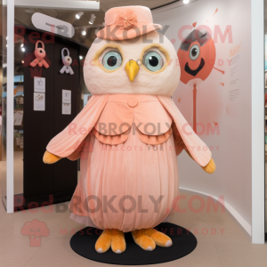 Peach Owl maskot kostume...