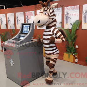 Rust Zebra-maskotdraktfigur...