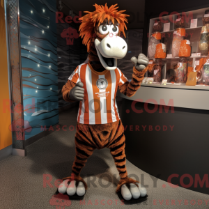 Rust Zebra-maskotdraktfigur...