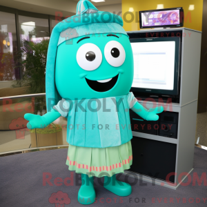 Turquoise Television mascot...