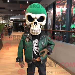 Máscara de caveira verde...