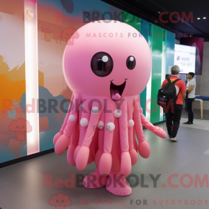 Pink Jellyfish mascot...