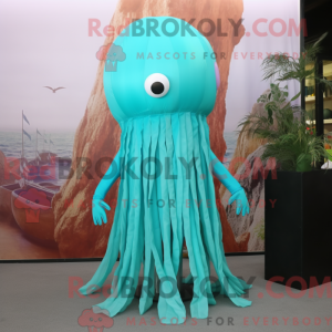 Turquoise Jellyfish mascot...