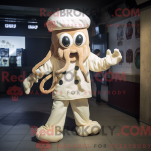 Cream Octopus mascot...