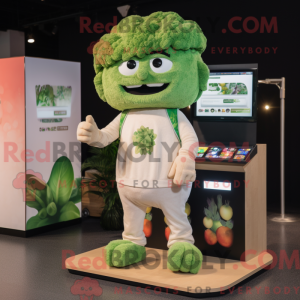 Beige Broccoli mascot...