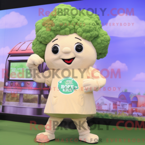 Beige Broccoli mascot...