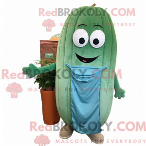 Teal Cucumber Maskottchen...
