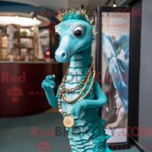 Blauwgroen zeepaardje...