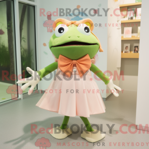 Peach Frog mascottekostuum...