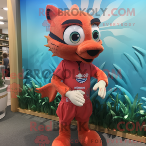 Zalm mascottekostuum...