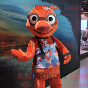 Mascotte de saumon habillé...