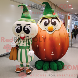 Ui-mascottekostuum gekleed...