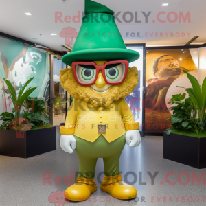 Gold Leprechaun Hat mascot...