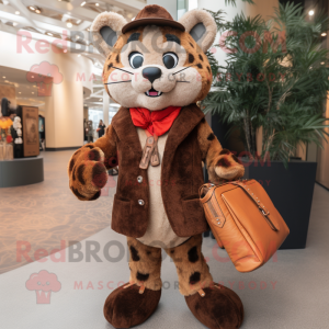 Brauner Bobcat Maskottchen...