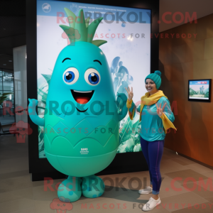 Turquoise Pineapple mascot...