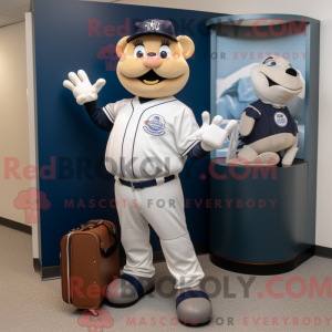 Navy Baseball Glove maskot...