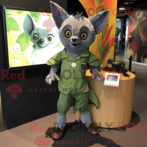 Olive Fruit Bat maskot...