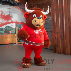 Red Bison maskotdraktfigur...