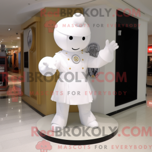 Hvid soldat maskot kostume...