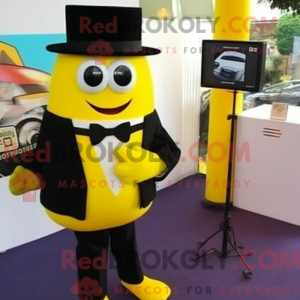 Gul kamera maskot kostume...