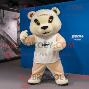 Crème Puma-mascottekostuum...