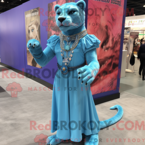 Maskotdraktfigur Sky Blue...