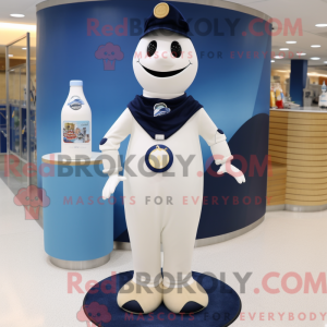 Navy Bottle Of Milk maskot...