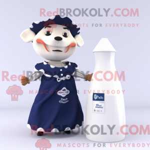 Navy Bottle Of Milk maskot...