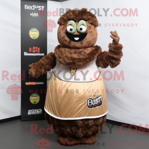Brun Biryani maskot kostume...