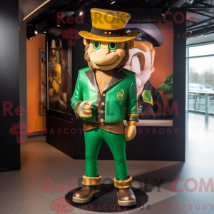 Guld Leprechaun Hat maskot...