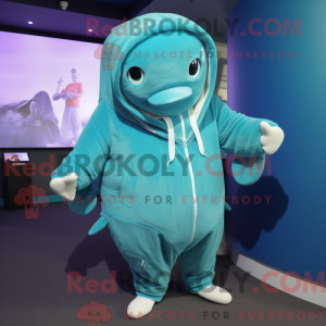 Turkis pukkelhval maskot...