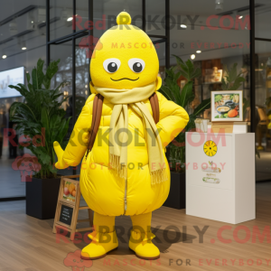 Yellow Lemon mascot costume...