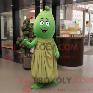 Olive Green Bean maskot...