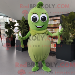 Postava maskota Olive Green...