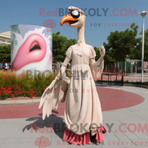 Máscara de flamingo bege...