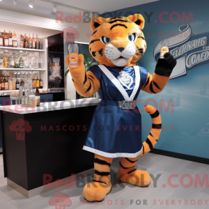 Navy sabeltand tiger maskot...
