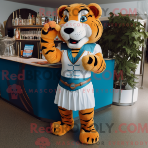 Navy sabeltand tiger maskot...
