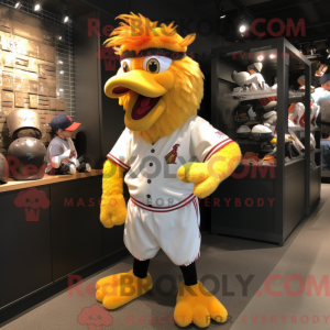 Gold Roosters mascot...