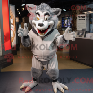 Gray Vampire mascot costume...