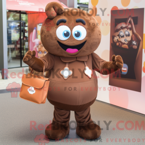Brun Candy maskot kostume...