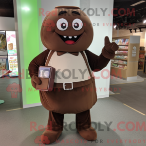 Brun Candy maskot kostume...