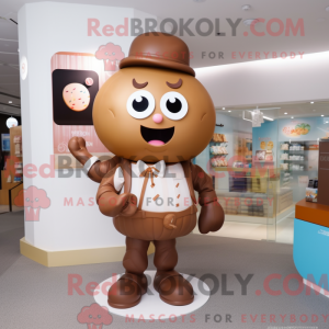 Brun Candy maskot kostume...