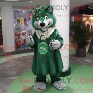 Máscara de Lobo Verde com...