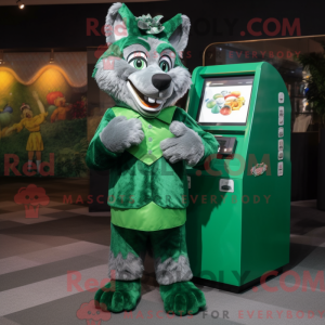 Máscara de Lobo Verde com...